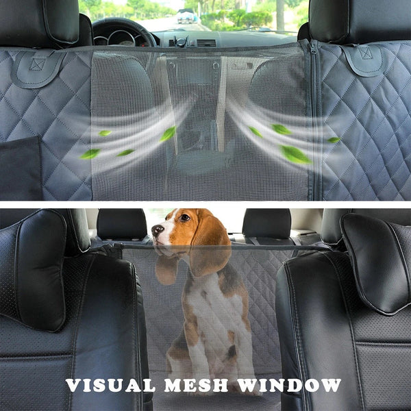 Elosung Dog Car Seat Cover With Mesh Waterproof Pet For Back Non Slip Durable Scratchproof Hammock Cars Trucks Suvs Pet Transport