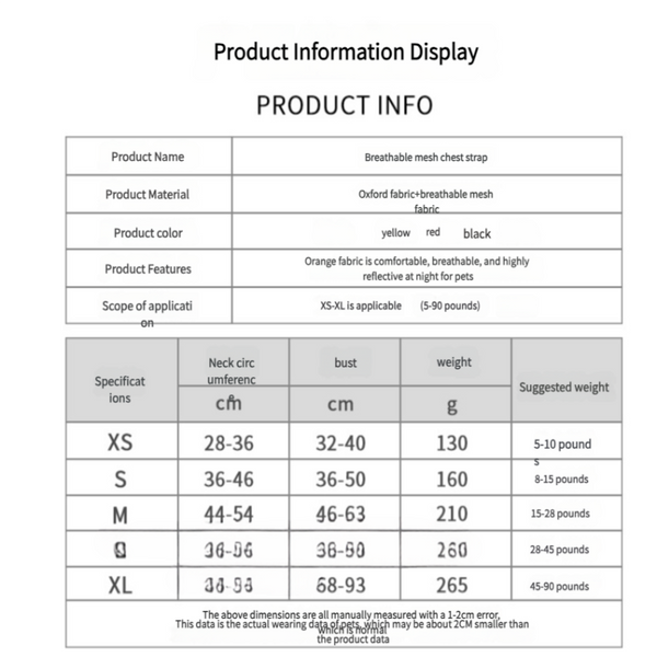 Elosung Reflective No Pull Vest Dog Harness Leash With Handle Walking Training Pet Yellow Xs Size Leads & Head Collars