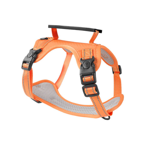Elosung Reflective No Pull Vest Dog Harness Leash With Handle Walking Training Pet Orange Leads & Head Collars