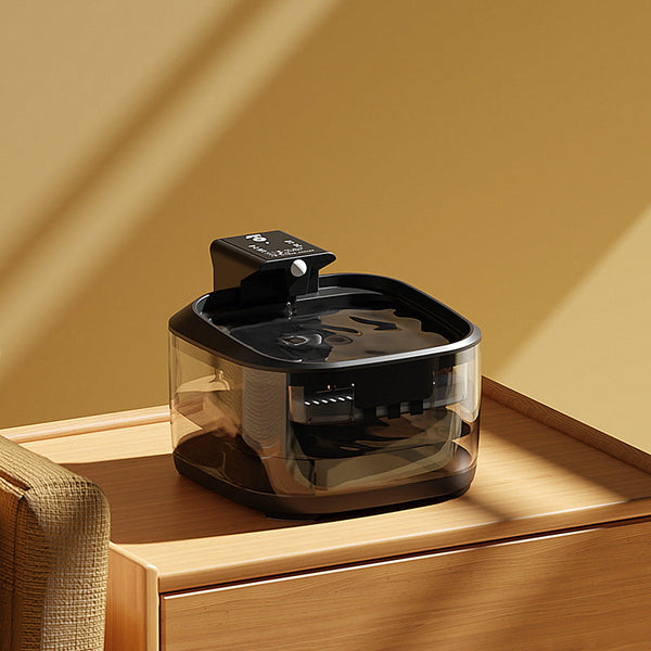 Elosung Smart Pet Water Fountain With Digital Display Black 4.5L Automatic Dispenser Dog Fountains