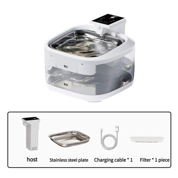 Elosung Smart Pet Water Fountain Stainless Steel 4.5L White Automatic Dispenser Dog Fountains