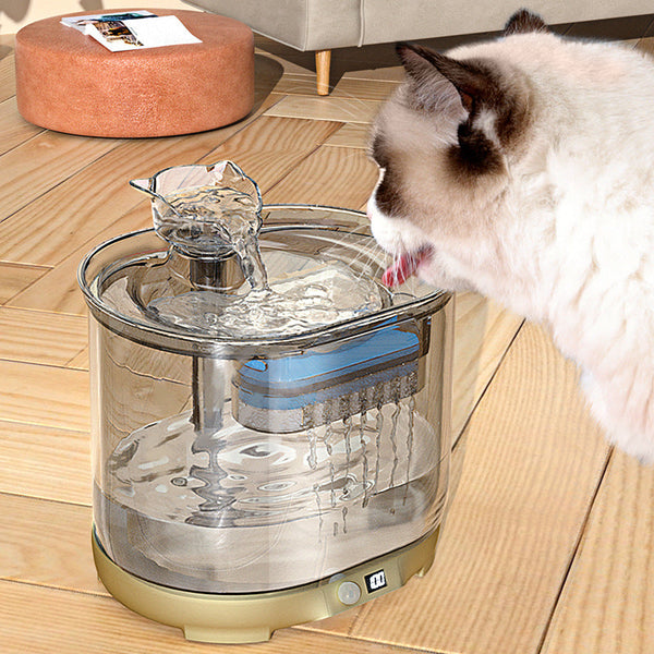 Elosung 5000Mah Intelligent Charging Pet Water Fountain With Dual Flow Modes Timer 2.2L Dog Fountains