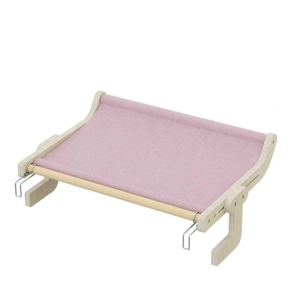 Elosung Wall Mounted Cat Hammock Bed Wooden Frame Comfortable And Space Saving Design For Pets Pet Beds