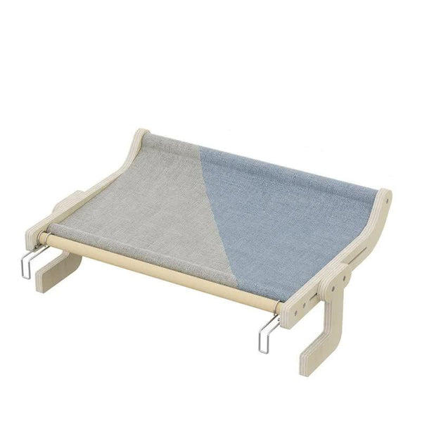 Elosung Wall Mounted Cat Hammock Bed Wooden Frame Comfortable And Space Saving Design For Pets Pet Beds