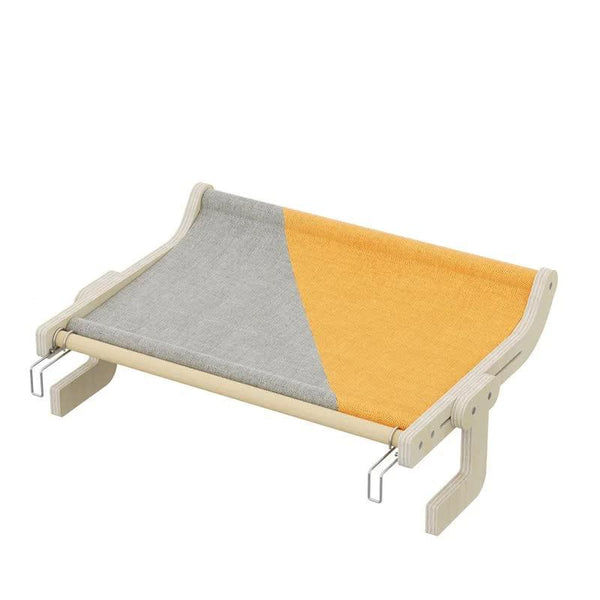 Elosung Wall Mounted Cat Hammock Bed Wooden Frame Comfortable And Space Saving Design For Pets Pet Beds