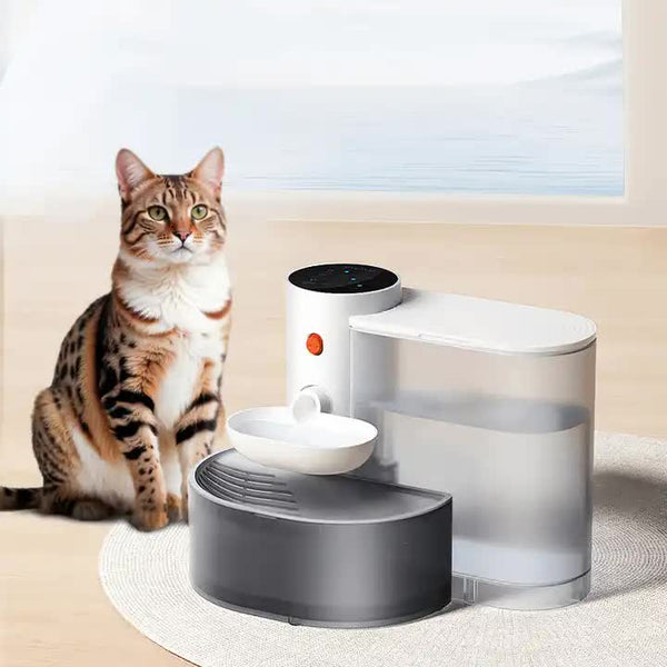 Elosung Smart Pet Water Dispenser Tilted Design Fresh Supply Automatic Bowl For Cats Dogs Pet Beds