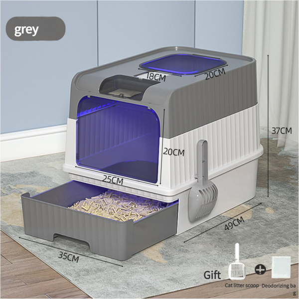 Elosung Automatic Uv Sterilizing Box Enclosed Design Odor Control And Germicidal Technology Cat Litter