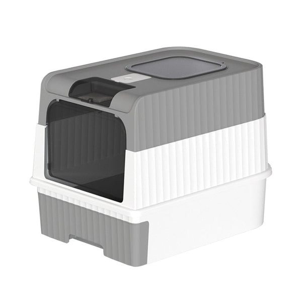 Elosung Large Enclosed Box With Drawer Scoop Odor Control Removable Tray Easy Clean Design Cat Litter