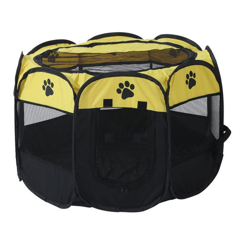 Elosung Pet Playpen With Oxford Cloth Foldable Octagon Dog & Cat Tent Indoor Outdoor Use Size 91*91*58Cm Fences & Pens