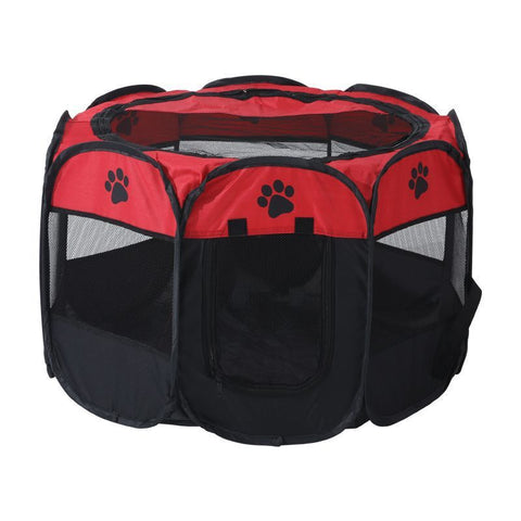 Elosung Pet Playpen With Oxford Cloth Foldable Octagon Dog & Cat Tent Indoor Outdoor Use Size 74*74*43Cm Fences & Pens