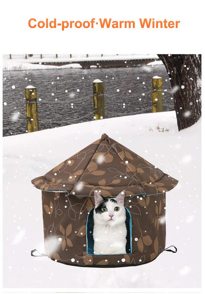 Outdoor Waterproof Cat House Insulated Weatherproof Warm Shelter For Cats Ideal Winter Protectionsize: L 45 X 41Cm Cat Houses