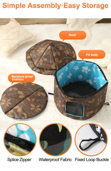 Outdoor Waterproof Cat House Insulated Weatherproof Warm Shelter For Cats Ideal Winter Protectionsize: L 45 X 41Cm Cat Houses
