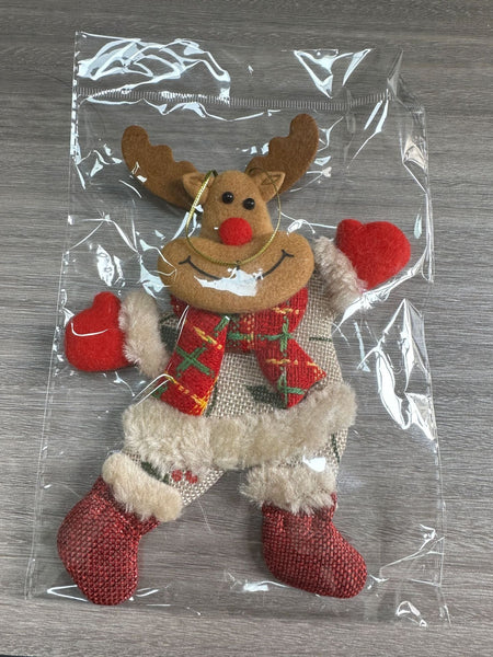 12Pcs Dancing Pendant Elk For Christmas Tree Seasonal Decorations