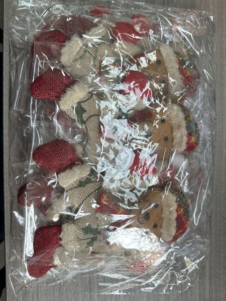 12Pcs Dancing Pendant Bear For Christmas Tree Seasonal Decorations