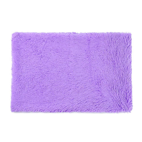 Elosung 1 Sets Of Fluffy Pet Blankets Soft Faux Fur Anti Anxiety Cozy Throws For Cats And Dogs M 80*55Cm Purple Dog Blankets