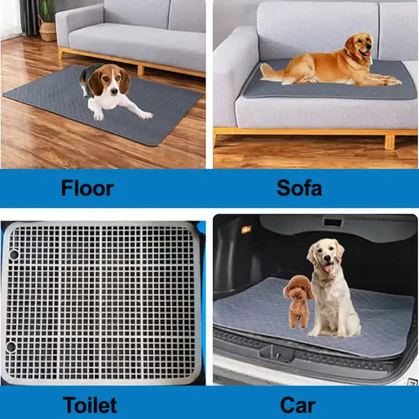 Elosung 2 Pcs Washable Waterproof Pet Pad Non Slip Absorbent Reusable Mat For Dogs And Cats M(70*50Cm) Puppy Training Pads
