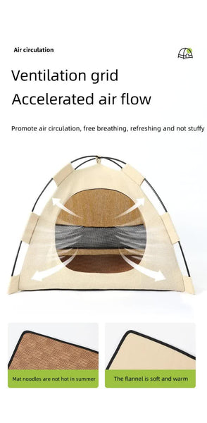 Outdoor Cat Housepet Tent Windproof And Dustproof Shelter For Small Pets Pink Size: M 40*40*37Cm Cat Houses