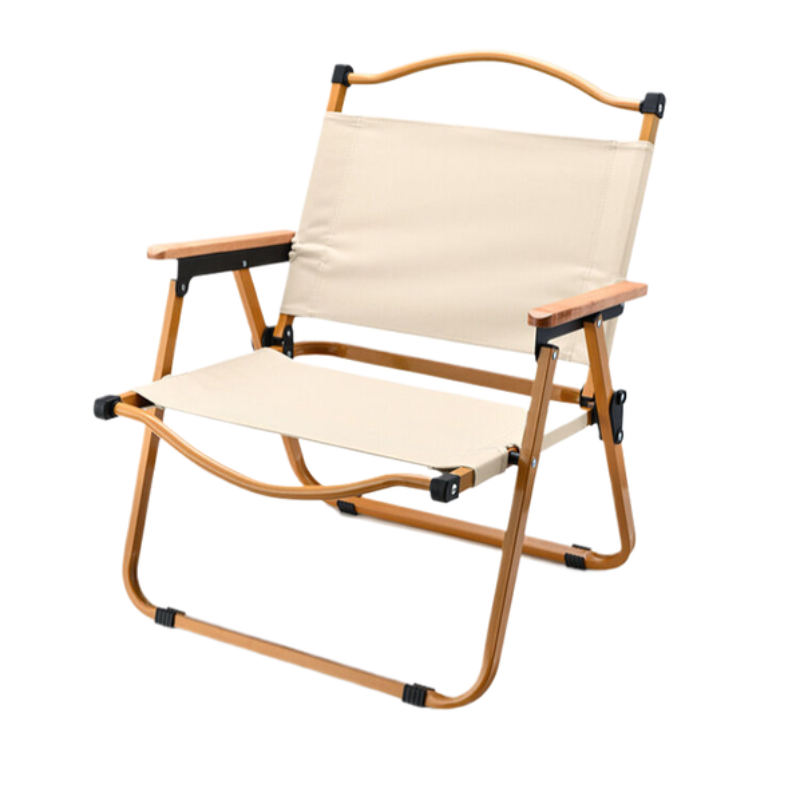 Elosung Camping Cryt Chair Carbon Steel Khaki Color 60*52*42Cm Camping Chairs