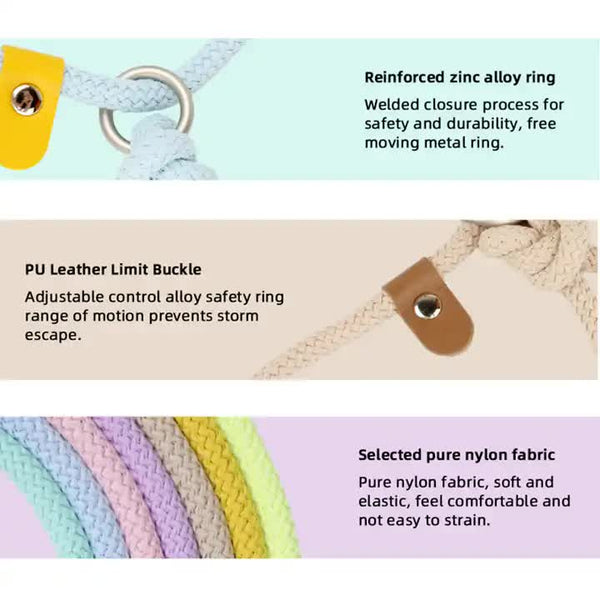 Elosung Slip On Dog Leashes Lightweight And Comfortable Training Leads For Pets 3.35Cm*8Mm (Green 2 Pieces) Leads & Head Collars