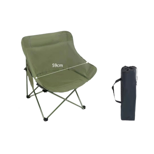 Elosung Outdoor Folding Chair Camping Moon Army Green Camping Chairs
