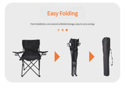 Elosung 2Pcs Black Portable Folding Camping Chair With Armrests And Cup Holder Camping Chairs