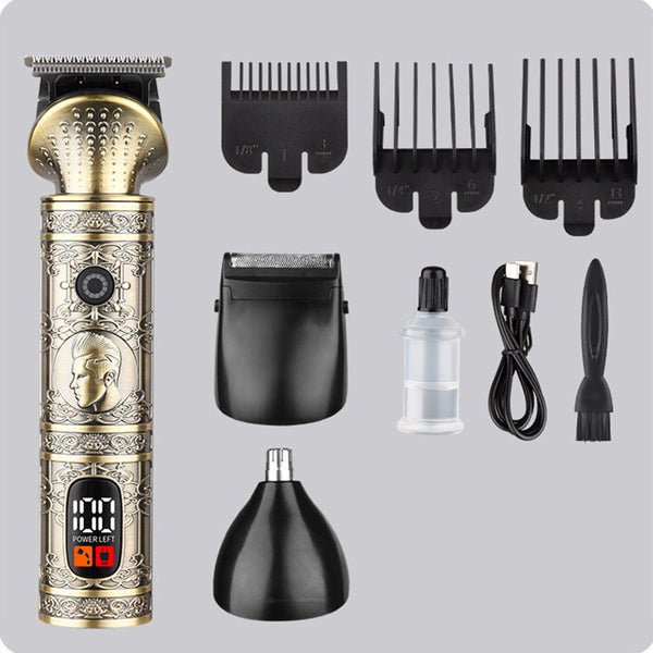 Electric Hair Trimmer & Multi Grooming Kit With Precision Attachments Yyt 631 Gold Clippers & Trimmers