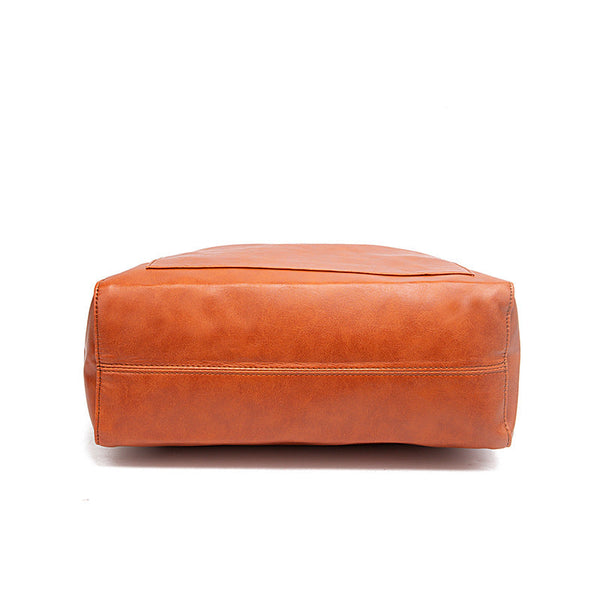 Vintage Pu Leather Tote Bag Stylish And Spacious Everyday Shoulder Bag(Yellow) Women's Bags & Handbags