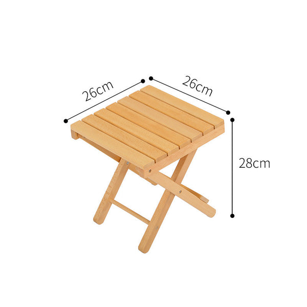 Elosung Outdoor Folding Single Stool Log Color Camping Chairs