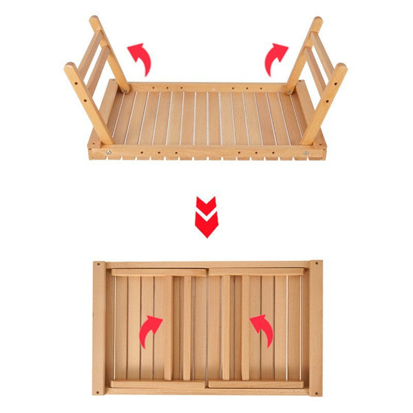 Elosung Folding Picnic Table Portable Compact Outdoor Coffee & Camping Log Color 67*37*28Cm Camping Tables