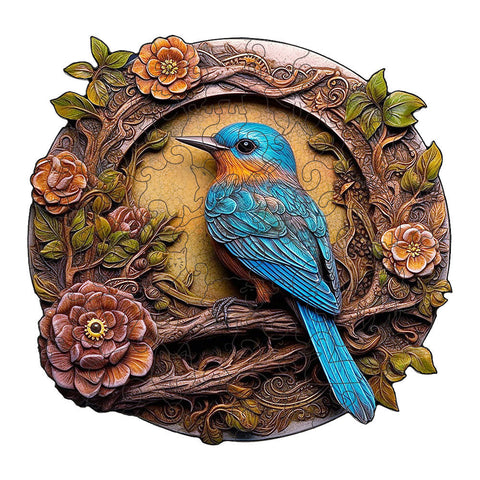 Bluebird Puzzle Circular Nature Inspired Art Puzzle(L Paper Box H184) Puzzles