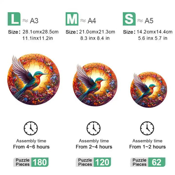 Elosung 1 Sets Of Fantasy Bird Puzzle Intricate Nature Themed Circular Puzzle(S Paper Box H187) Puzzles