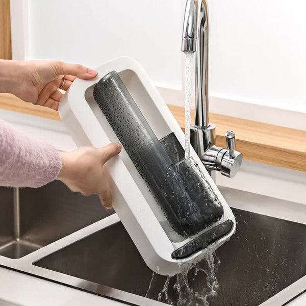 Wall Mounted Utensil Holder With Dustproof And Insect Resistant Cover 15Cm(L)*6.5Cm(D)*32Cm(H)(Grey) Other Kitchen Storage