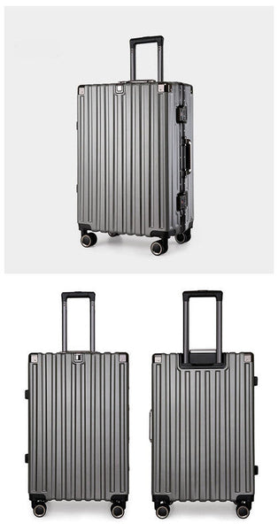 Aluminum Alloy Hard Shell Suitcase With Tsa Lock 20" Spinner Luggage In Grey Suitcases