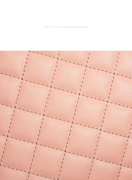 Elegant Quilted Tote Bag With Matching Clutch In Soft Pink Women's Bags & Handbags