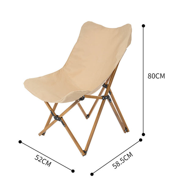 Elosung Outdoor Folding Chair Portable Camping Leisure Table And Chairs Aluminum Alloy Balcony Lounge (Color : Khaki) Patio Chairs