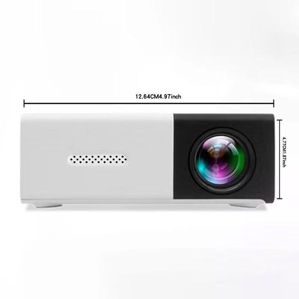 Elosung Mini Portable Cinema Projector Led Compact Entertainment For Movies & Gaming (White+Black) Projectors