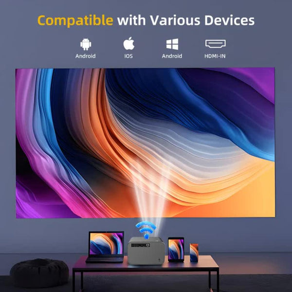 Elosung P20 1080P Smart Projector With 4K Decoding Fi 6 Bluetooth 5.2 Android 13.0(211.2*184.72*136.5Mm) Projectors