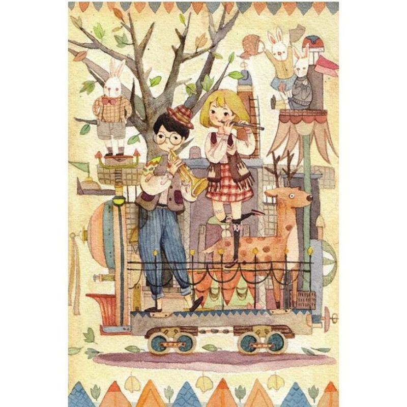 Elosung 150 Piece Miniature Art Puzzle In Tube Collectible Portable For Lovers 10*15Cm Puzzles