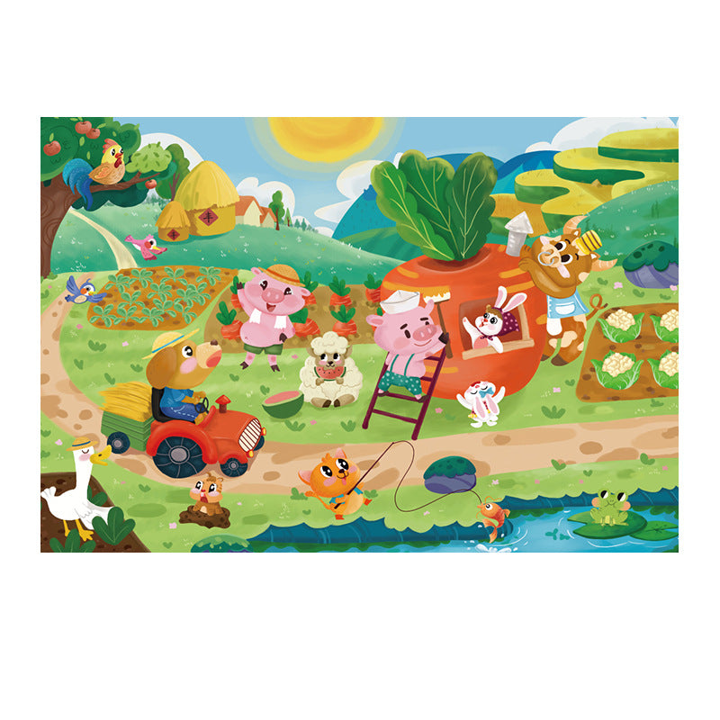 Elosung Children's Educational Puzzle Set 36 Piece Happy Farm Themes Puzzles