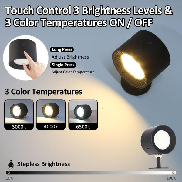 Elosung Touch Control Led Night Light With 3 Brightness Levels Colour Temperatures Adjustable Stepless Dimming For Home And Office Night Lights