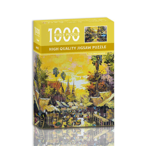 Elosung 1000 Piece High Quality Jigsaw Puzzle Spruce Forest River Puzzles
