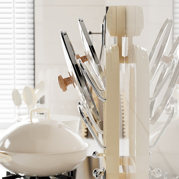 Elosung Wall Mounted Pot Lid Organizer Rack Kitchen Storage Holder With Adhesive (31.5 X 20.8 3.5 Cm) Racks & Holders