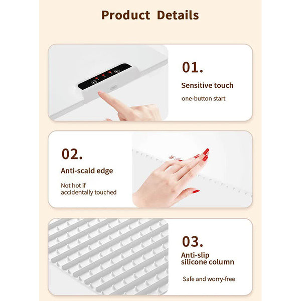 Elosung Electric Food Warmer Heating Plate Large Surface Buffet With Temperature Control Countertop Food Warmers