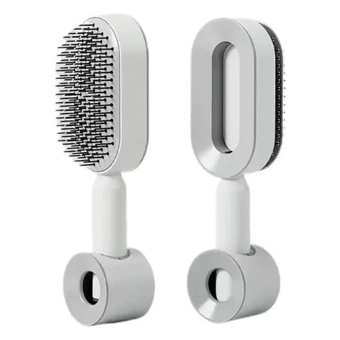 Elosung Self Cleaning Hair Brush With One Click Release | Massage Cushion Design Anti Frizz Detangling Brushes & Combs