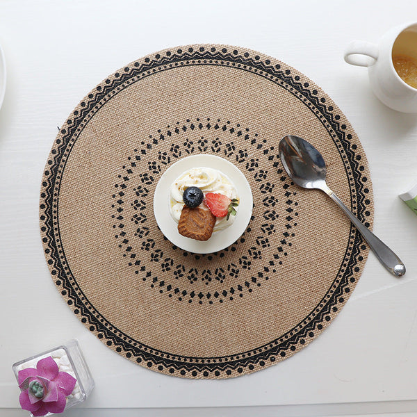 Oz Goodlife Bohemian Round Woven | Set Of 5 With Fringe Design Placemats