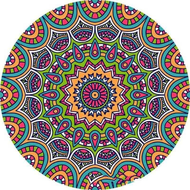 Set Of 6 Mandala Ceramic Drink Absorbent Non Slip For Coffee Table And Home Decor 10.4Cm Coasters