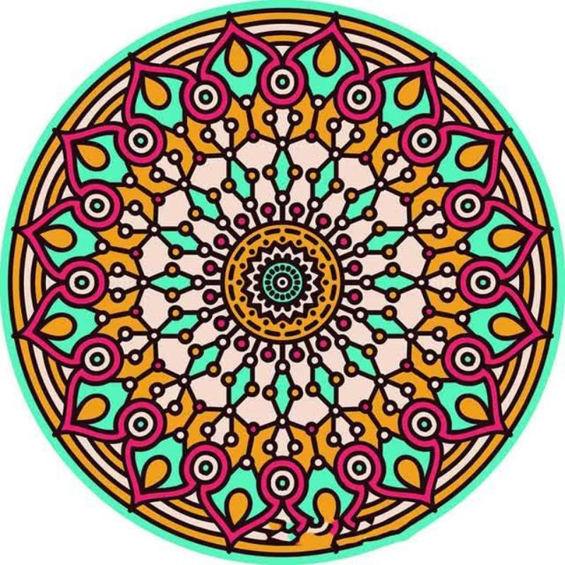 Set Of 6 Mandala Ceramic Drink Absorbent Non Slip For Coffee Table And Home Decor 10.4Cm Coasters