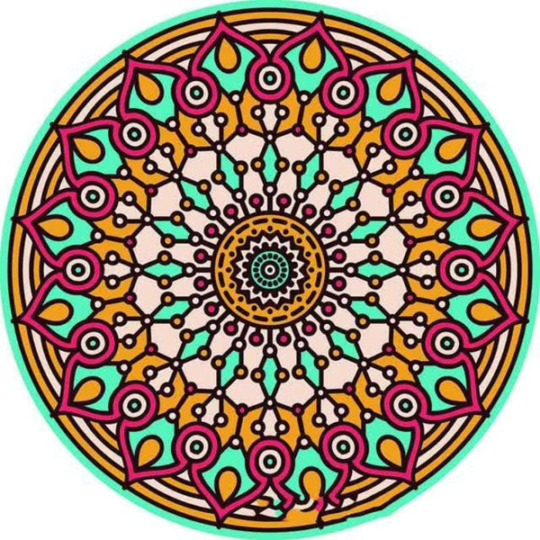 Set Of 6 Mandala Ceramic Drink Absorbent Non Slip For Coffee Table And Home Decor 10.4Cm Coasters