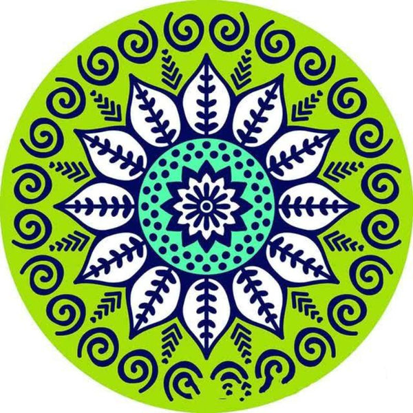 Set Of 6 Mandala Ceramic Drink Absorbent Non Slip For Coffee Table And Home Decor 10.4Cm Coasters