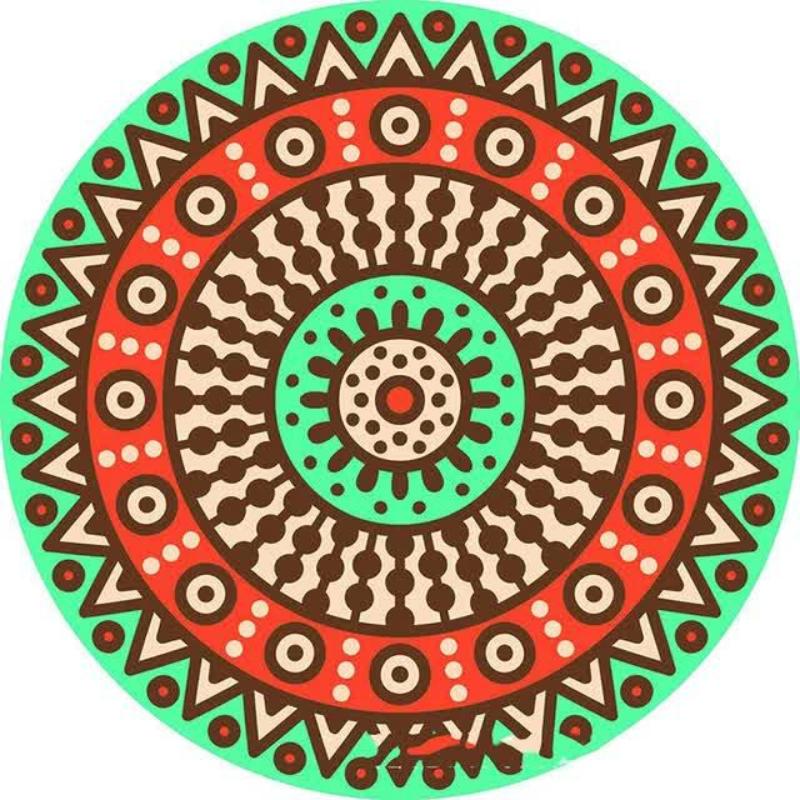 Set Of 6 Mandala Ceramic Drink Absorbent Non Slip For Coffee Table And Home Decor 10.4Cm Coasters